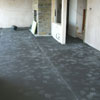 Heated floor being installed