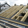 Installing new roof timbers and covers