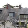Work on replacing roof on terrace house