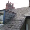 Work on replacing roof on terrace house